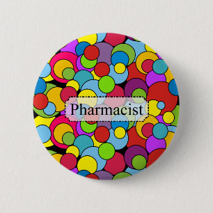 Pharmacist Gifts Whimsical Bubbles 6 Cm Round Badge