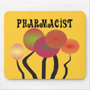 Pharmacist Gifts Whimsical Trees Design Mouse Pad