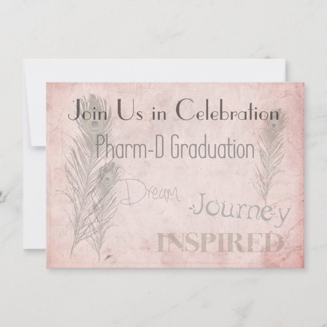 Pharmacist Graduation Invitations Soft Romance (Front)
