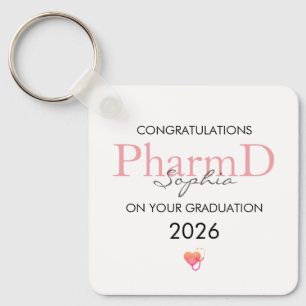 Pharmacist Graduation Personalised Name Year Key Ring