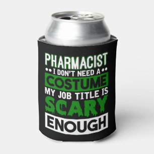 Pharmacist Halloween Costume Pharmacy Technician Can Cooler