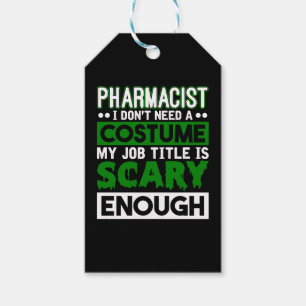 Pharmacist Halloween Costume Pharmacy Technician Gift Tags