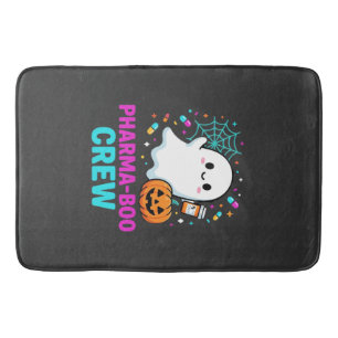 Pharmacist Halloween Pharma-Boo Crew Ghost Design_ Bath Mat
