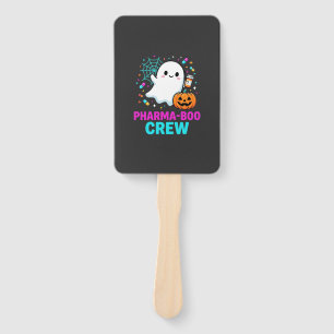 Pharmacist Halloween Pharma-Boo Crew Ghost Design_ Hand Fan