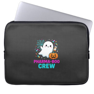 Pharmacist Halloween Pharma-Boo Crew Ghost Design_ Laptop Sleeve