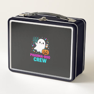 Pharmacist Halloween Pharma-Boo Crew Ghost Design_ Metal Lunch Box