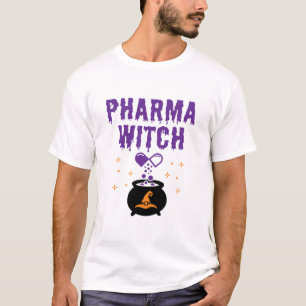 Pharmacist Halloween Pharmacy Tech Pharma Witch T-Shirt