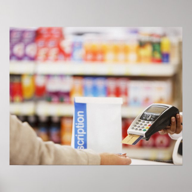 Pharmacist holding security device for customer poster (Front)