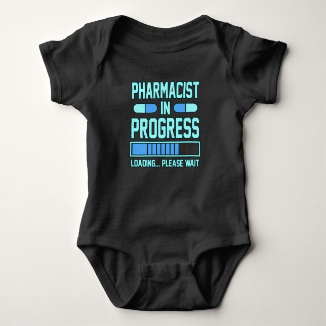 Pharmacist In Progress Pharmacy Technician PharmD Baby Bodysuit (Front)
