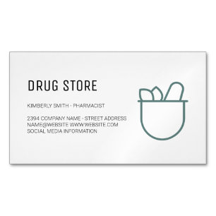 Pharmacist   Medicine Magnetic Business Card