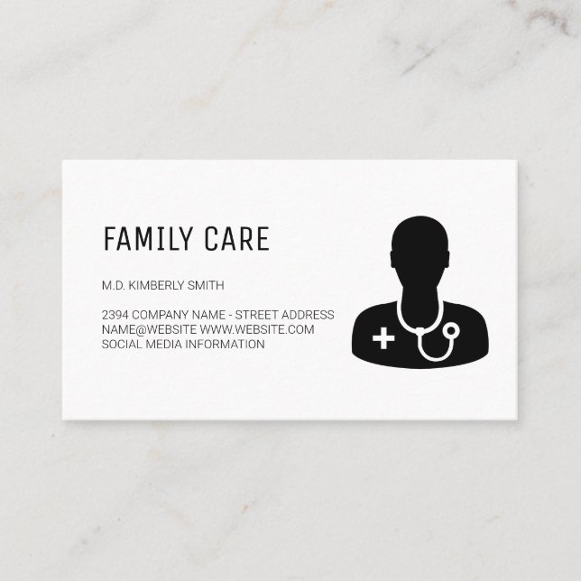Pharmacist | Medicine | Physician Doctor Icon Business Card (Front)