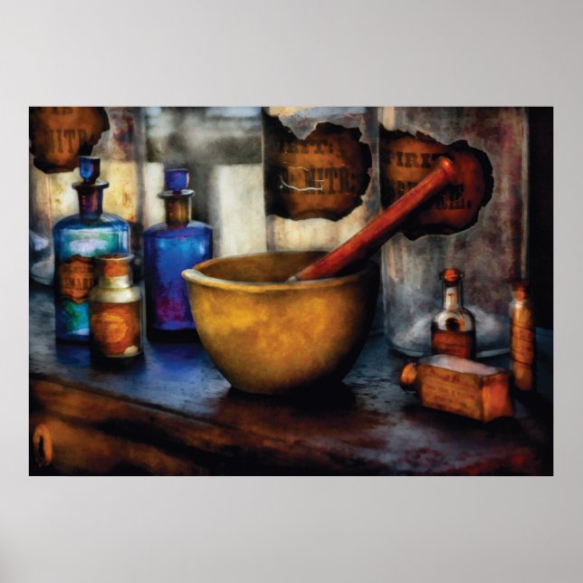 Pharmacist - Mortar and Pestle Poster (Front)