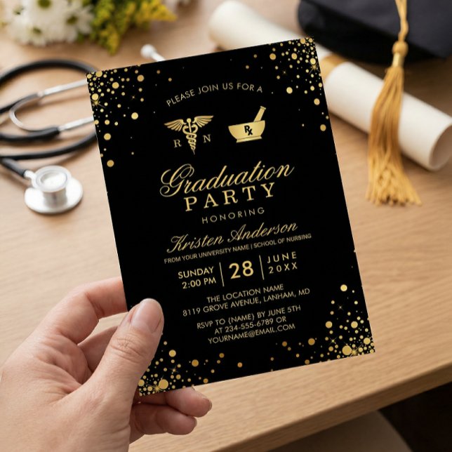 Pharmacist Nurse Practitioner Graduation Party Invitation (Creator Uploaded)