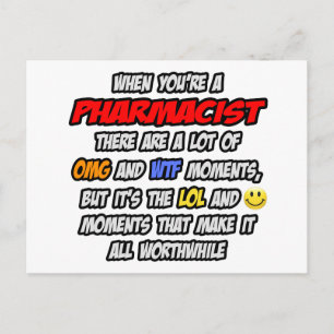 Pharmacist .. OMG WTF LOL Postcard