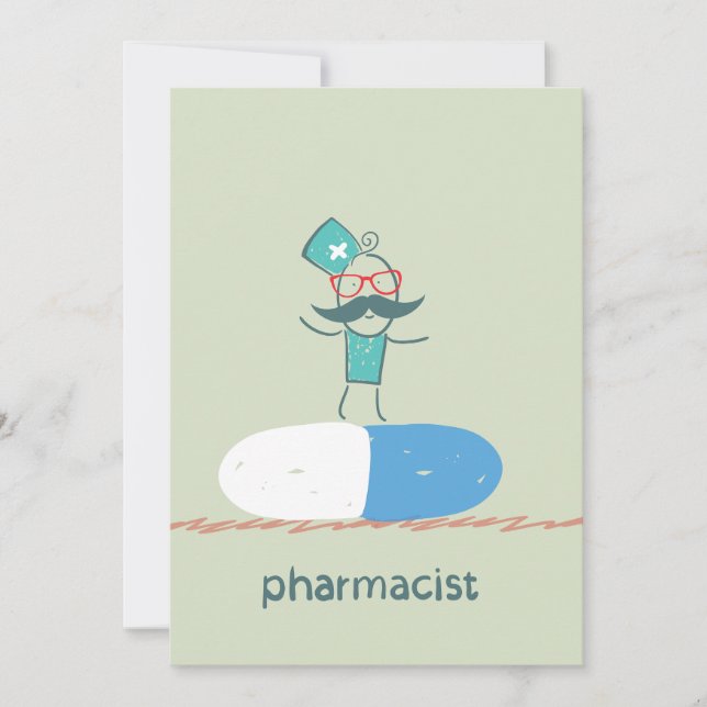 Pharmacist On A Tablet Invitation (Front)