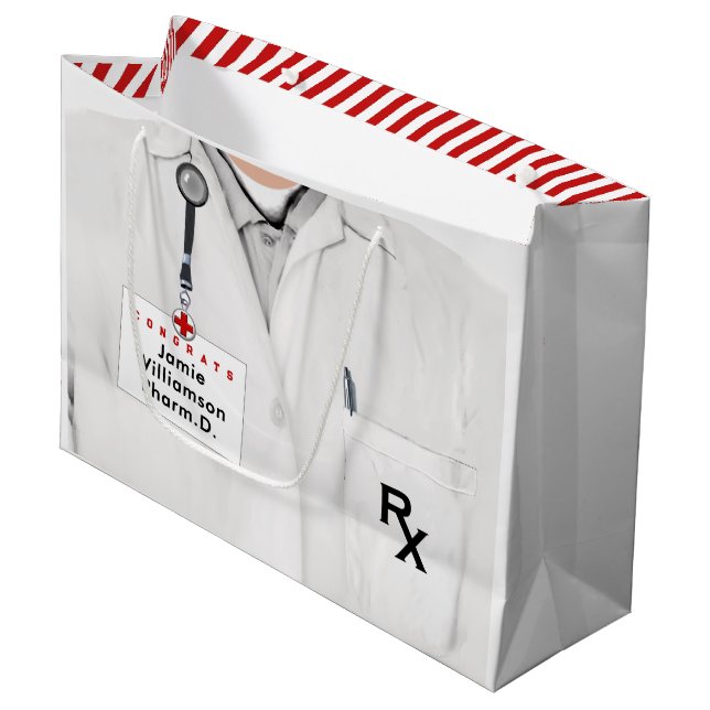 Pharmacist Pharmacy School Grad Medium Gift Bag (Front Angled)