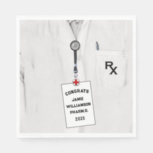 Pharmacist Pharmacy School Graduation Napkin