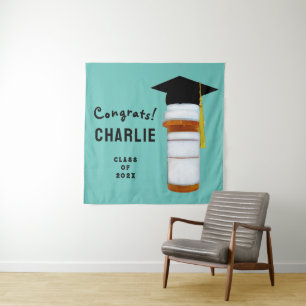 Pharmacist Pharmacy School Graduation Party Banner Tapestry