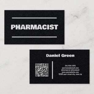 Pharmacist QR Kraft Business Card
