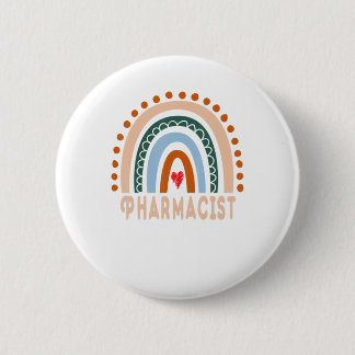 Pharmacist Rainbow Cute Appreciation Essential Wor 6 Cm Round Badge
