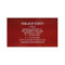 Pharmacist Red Business Card