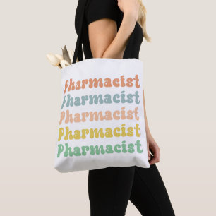 Pharmacist Retro Groovy Pharmacy Tote Bag