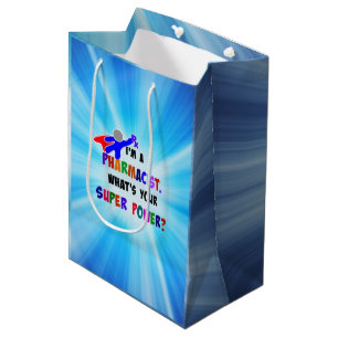 Pharmacist Superhero Custom Design Medium Gift Bag