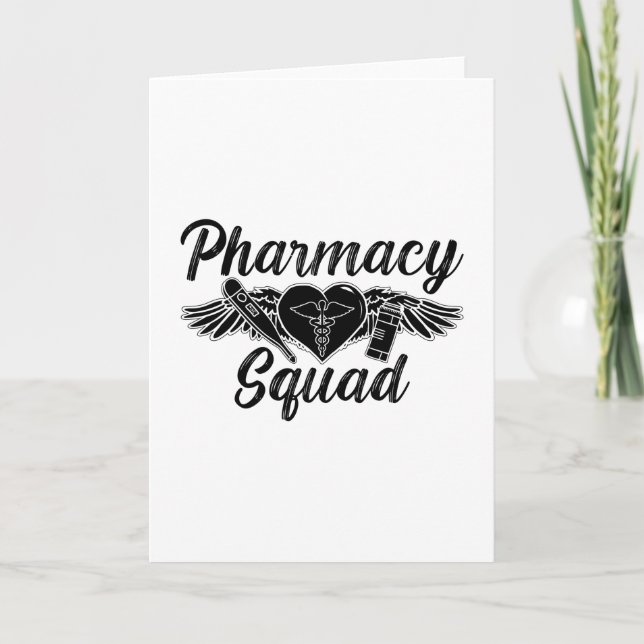 Pharmacist Technician Medicine Tech Pharmacy Squad Card (Front)