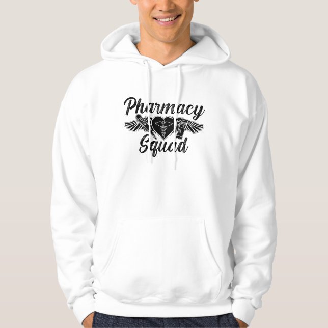 Pharmacist Technician Medicine Tech Pharmacy Squad Hoodie (Front)