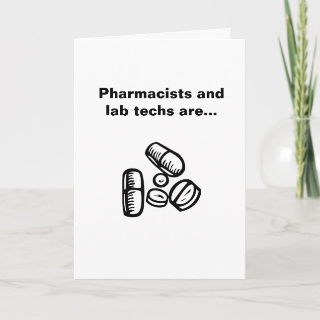 Pharmacists and Lab Techs Card (Front)