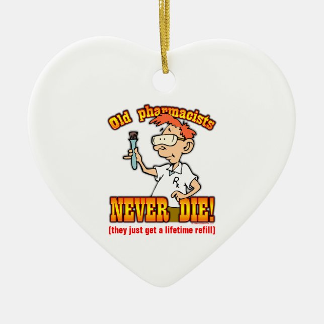 Pharmacists Ceramic Tree Decoration (Front)