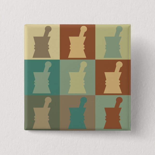 Pharmacology Pop Art 15 Cm Square Badge (Front)