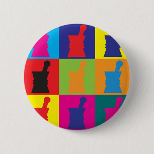 Pharmacology Pop Art 6 Cm Round Badge