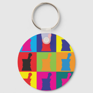 Pharmacology Pop Art Key Ring