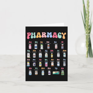 Pharmacy Alphabet Doctor Of Pharmacy Tech Medicine Card
