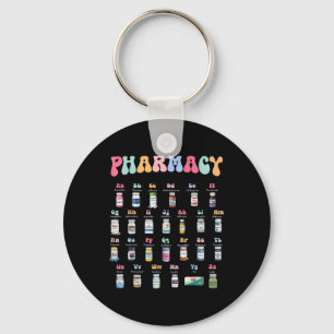 Pharmacy Alphabet Doctor Of Pharmacy Tech Medicine Key Ring
