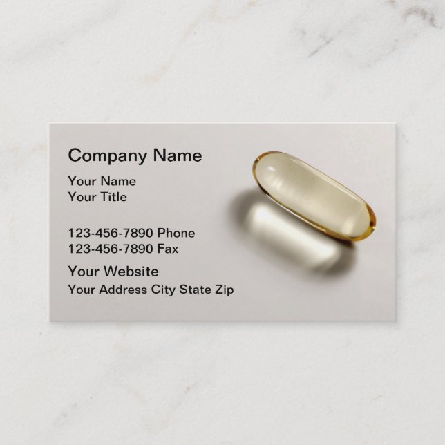 Pharmacy And Pharmaceuticals Business Card (Front)