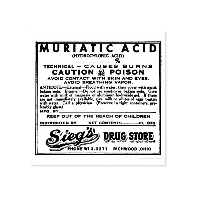 Pharmacy   Apothecary Vintage Label Rubber Stamp (Imprint)