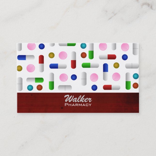 Pharmacy Business Cards -background changeable (Front)