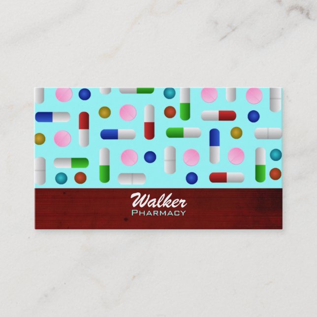 Pharmacy Business Cards -colour changeable (Front)