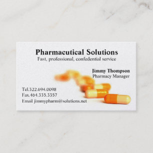 Pharmacy Business Cards Pharmacist