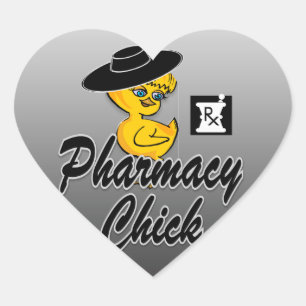 Pharmacy Chick #4 Heart Sticker