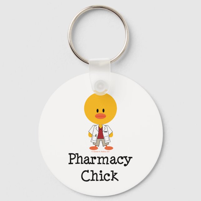 Pharmacy Chick Keychain (Front)