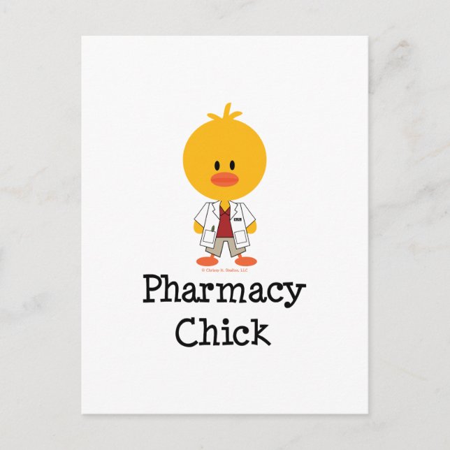 Pharmacy Chick Postcard (Front)