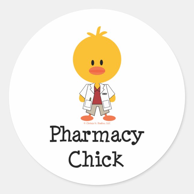 Pharmacy Chick Stickers (Front)