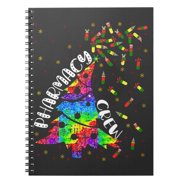 Pharmacy Christmas Crew Funny Xmas Pharmacist Gift Notebook (Front)