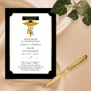 Pharmacy College Pharmacist  Toxicology Graduation Magnetic Invitation
