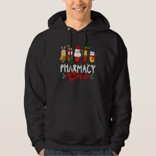 Pharmacy Crew Christmas Pills Snowman Reindeer San Hoodie