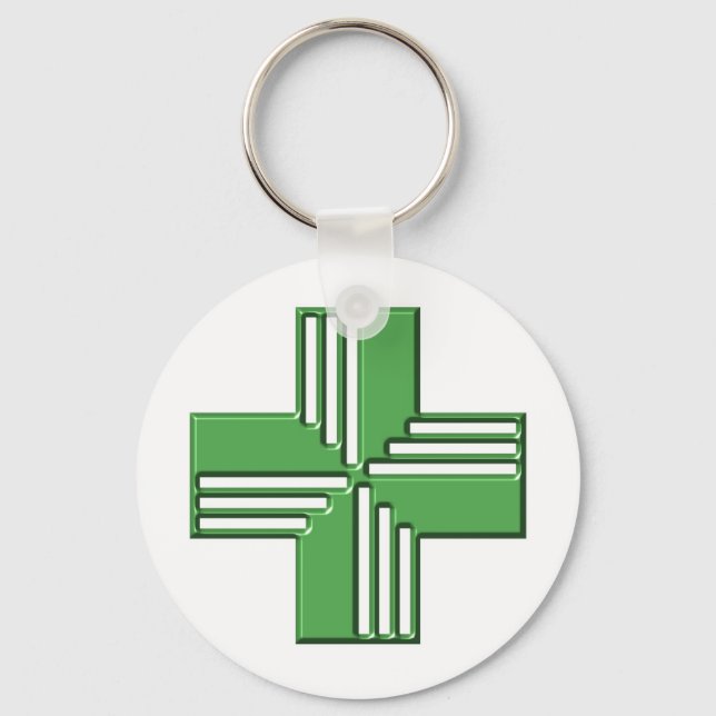Pharmacy Cross Key Ring (Front)