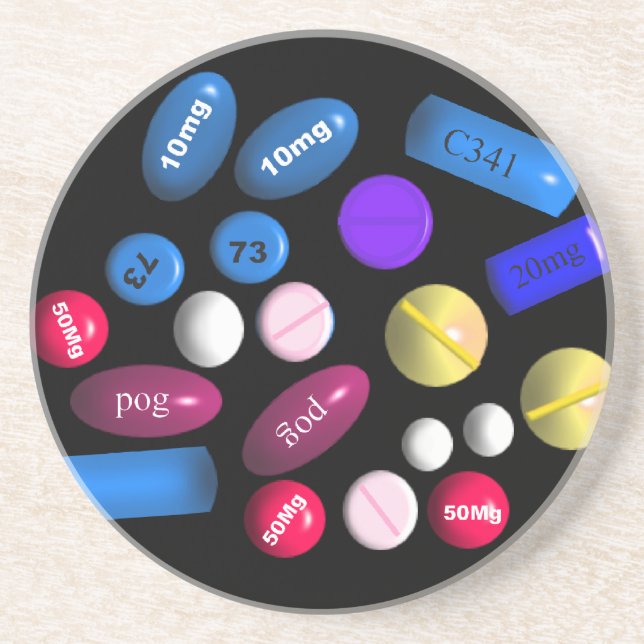 Pharmacy Drink Coasters (Front)